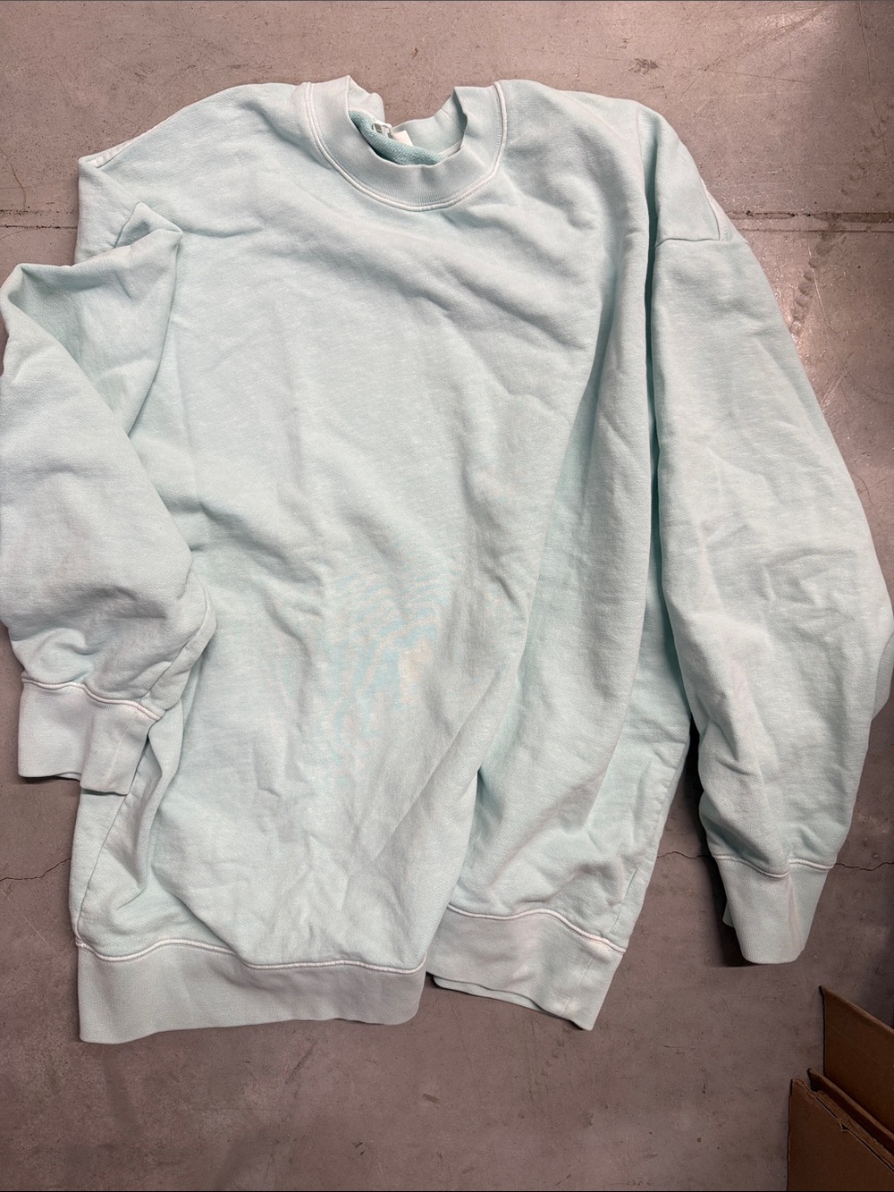 COS Women's Crewneck Sweatshirt dress in Pale Mint